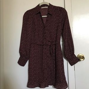 Abercrombie Long Sleeved Tie Waist Dress
